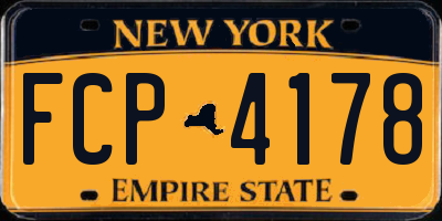 NY license plate FCP4178