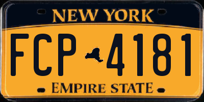 NY license plate FCP4181