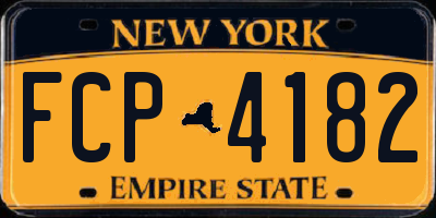NY license plate FCP4182