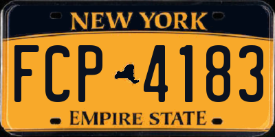 NY license plate FCP4183
