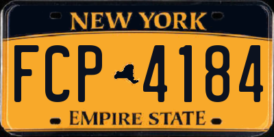 NY license plate FCP4184