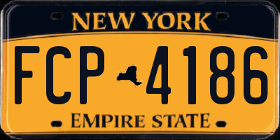 NY license plate FCP4186