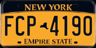 NY license plate FCP4190