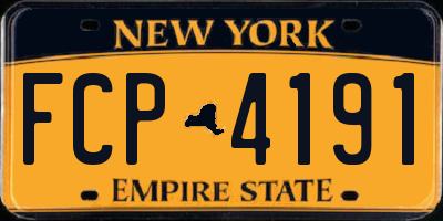 NY license plate FCP4191