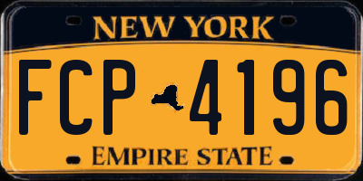NY license plate FCP4196