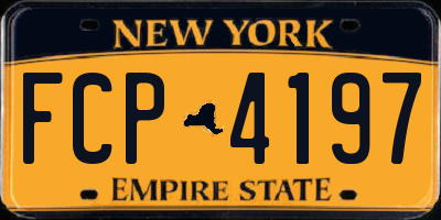 NY license plate FCP4197