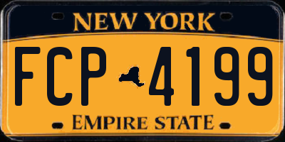 NY license plate FCP4199