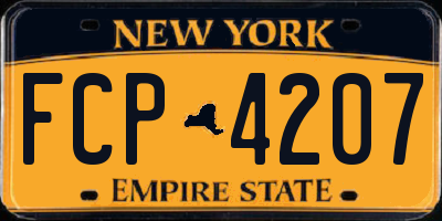 NY license plate FCP4207