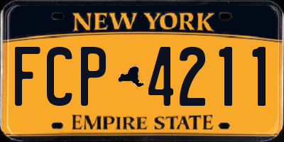 NY license plate FCP4211