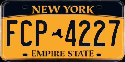 NY license plate FCP4227