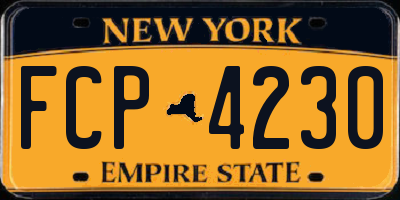 NY license plate FCP4230