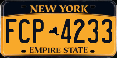 NY license plate FCP4233