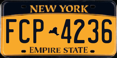 NY license plate FCP4236