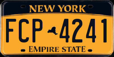 NY license plate FCP4241