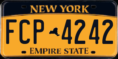 NY license plate FCP4242