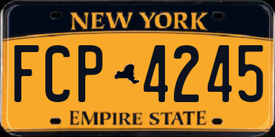 NY license plate FCP4245
