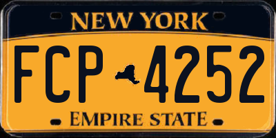 NY license plate FCP4252