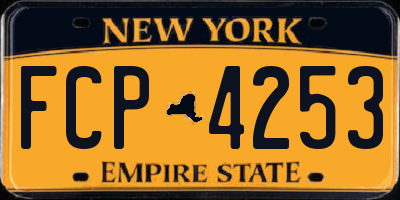 NY license plate FCP4253