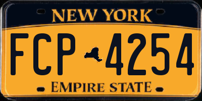 NY license plate FCP4254