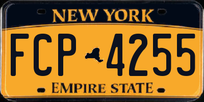 NY license plate FCP4255