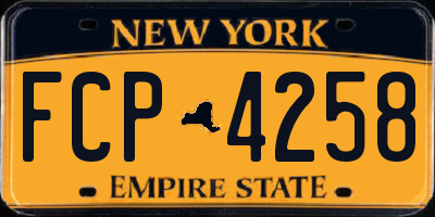 NY license plate FCP4258