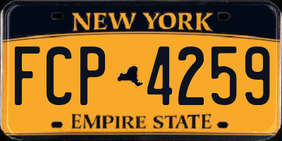 NY license plate FCP4259