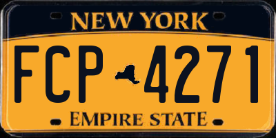 NY license plate FCP4271