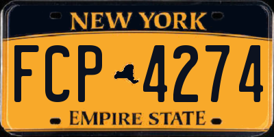 NY license plate FCP4274