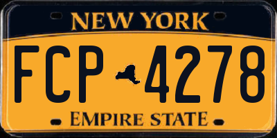 NY license plate FCP4278