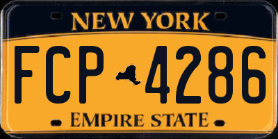 NY license plate FCP4286