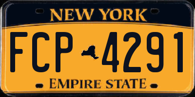 NY license plate FCP4291