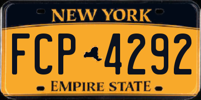 NY license plate FCP4292