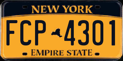 NY license plate FCP4301