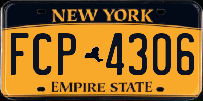 NY license plate FCP4306