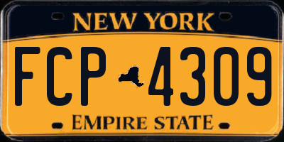 NY license plate FCP4309