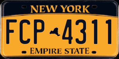 NY license plate FCP4311