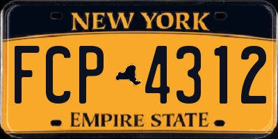 NY license plate FCP4312