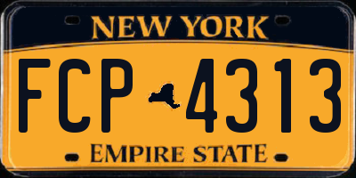 NY license plate FCP4313