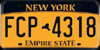 NY license plate FCP4318