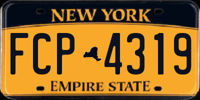 NY license plate FCP4319