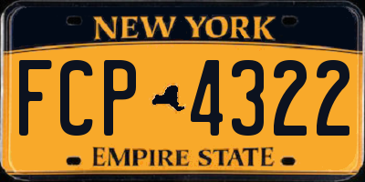 NY license plate FCP4322