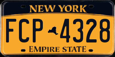 NY license plate FCP4328