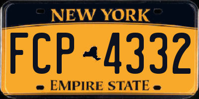 NY license plate FCP4332