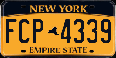 NY license plate FCP4339