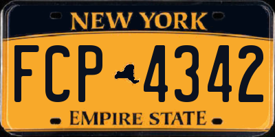 NY license plate FCP4342