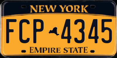 NY license plate FCP4345