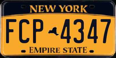 NY license plate FCP4347