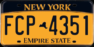 NY license plate FCP4351