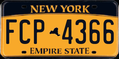 NY license plate FCP4366