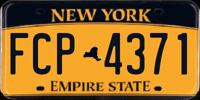 NY license plate FCP4371